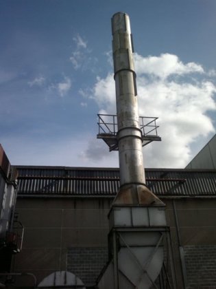 1993 BMD 粉尘过滤器，58 500 立方米/小时，带旋风分离器