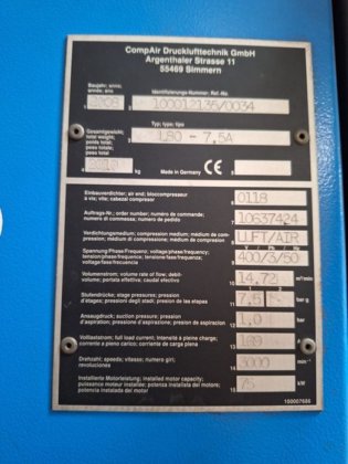 2008 压缩机 COMPAIR L80 R-75A