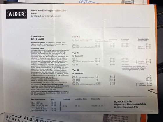 1965 磨削机 带锯条 ALBER