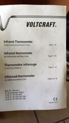 Thermomètre mobile infrarouge VOLTCRAFT