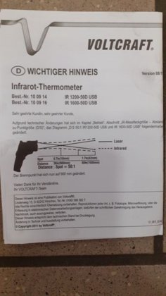 Mobile infrared thermometer VOLTCAST