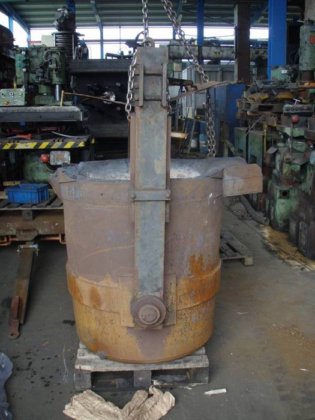 鋳造用取鍋ゼンゼンブレンナー、±1.2トン、遊星ギアボックス付き