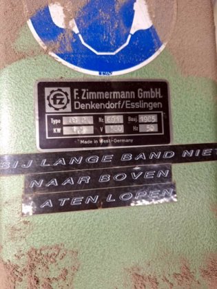 1985 垂直带式砂带机 ZIMMERMANN