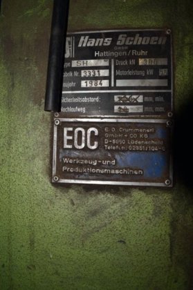 汉斯-肖恩 25t 液压去毛刺压力机