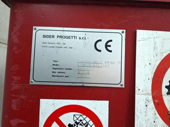 2009 振動テーブルとローラーコンベア付きスクリューミキサー SIDER PROGETTI