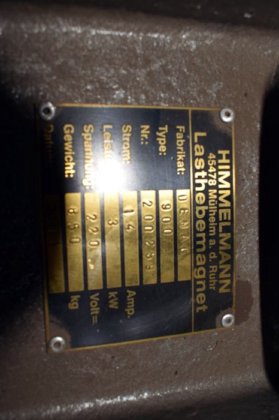 2011 起重磁铁 DEMAG-HIMMELMANN，直径 900mm