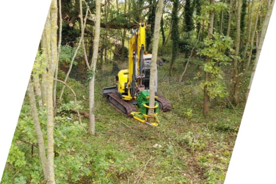 Tree Master™，一种可连接到液压挖掘机的木材切割机