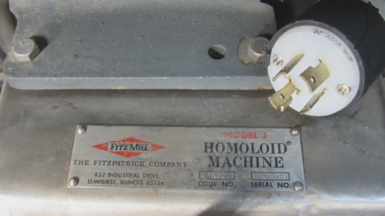 FITZPATRICK FitzMill Model J Homoloid Hammer Mill Pulverizer in San ...