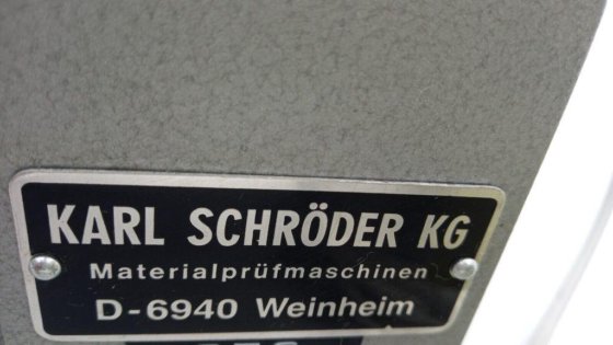Karl Schröder testing machine testing