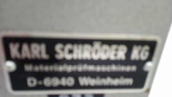 Karl Schröder material testing machine