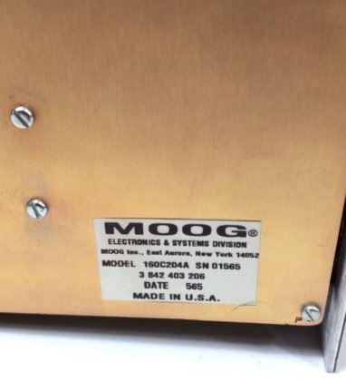 Moog servo controller 160C204A 3842403206