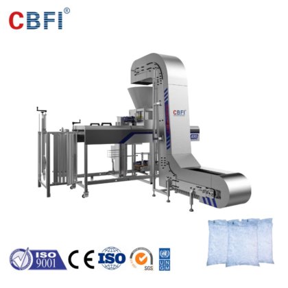 用于大型制冰厂的 CBFI API 规格全自动冰块包装机