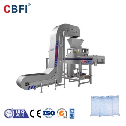 用于大型制冰厂的 CBFI API 规格全自动冰块包装机