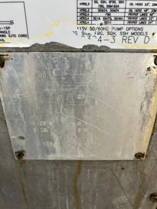 Pitco double fryer model SSH55-JS