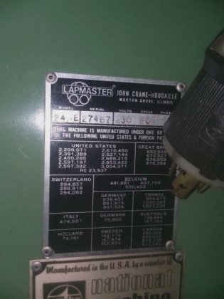 24" Lapmaster 24 Lapping machine