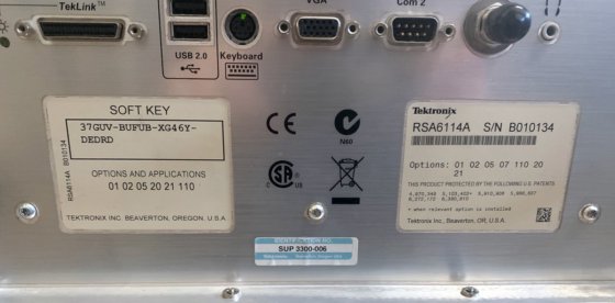 Tektronix RSA6114A, Real-Time spectrum analyzer,