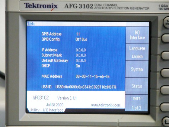 TEKTRONIX AFG3102, programmable arbitrary function
