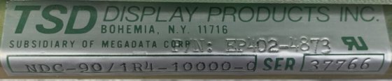 TSD DISPLAY PRODUCTS NDC-90/1R4-10000-0 HPM