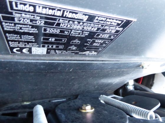 2016 Linde E20L-02