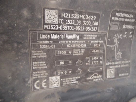 2017 Linde E35HL-01