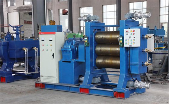 12寸三辊橡胶片材压延机