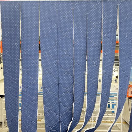 ゾリーテック中華裏地用キルティング機　キルトカバー機　連続キルティング