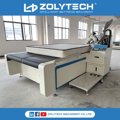 Zolytech 自动翻盖床垫带边机 床垫封边机