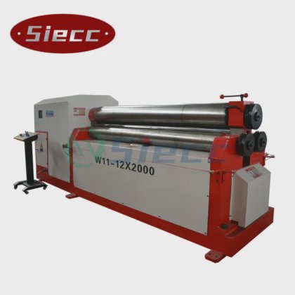 高精度プレートシート金属 W12 油圧CNC 8 足ローリングマシン