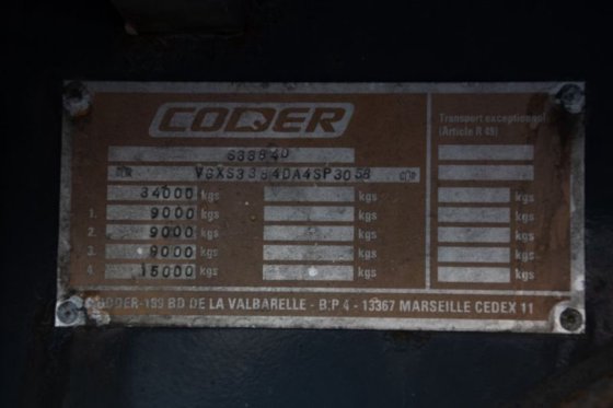 2008 CODER FOURGON - COTES