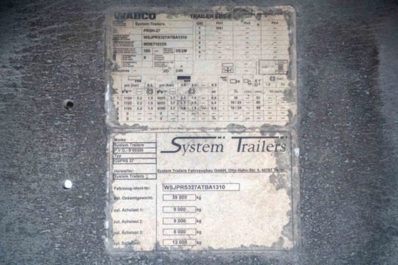 2010 SYSTEM TRAILERS SYSTEM TRAILERS