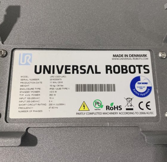 Universal Robots UR3 - Small-Footprint
