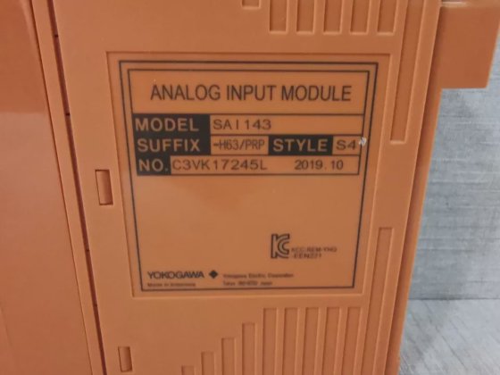 YOKOGAWA SAI143-H63/PRP S4 ANALOG INPUT