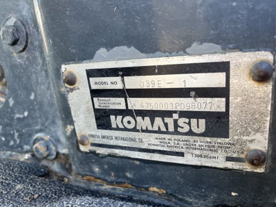 2002 Komatsu D39E