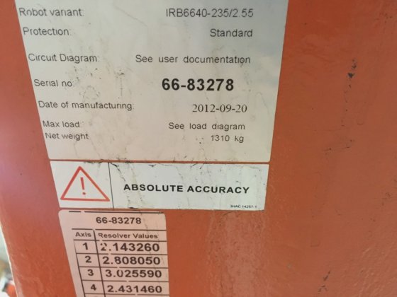 Robot ABB, ABB 6640 Robot,