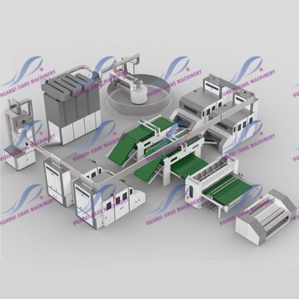 クロスラッパー付き大型綿ロール生産ライン