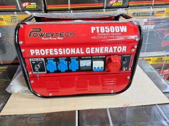 1 generator Petrol Powertech PT8500W, 3x220 V 1x3. in Aartselaar, Belgium