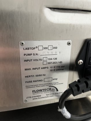 Flowtech Switch Flowtech Labtop 350-Integrated Pump System LabTop 350 w/Pressure Switch ...