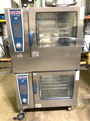 Rational SCCWE62G Double Stack 6 Pan Full Size Natural Gas Combi Ovens ...