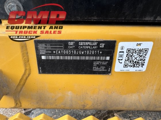 2022 Cat 310 挖掘机驾驶室空调，带液压拇指