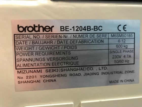 2012 BROTHER BE-1204B-BC