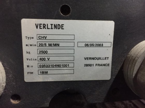 2003 VERLINDE CHV
