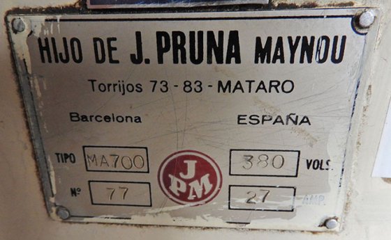 Hijo de J. PRUNA MA700