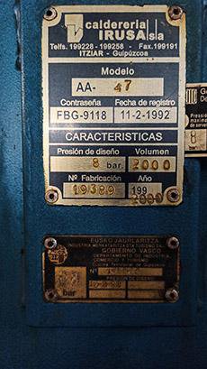 2000 IRUSA 蓄压压缩空气罐