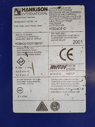 2001 HANKISON HD22aCE-G