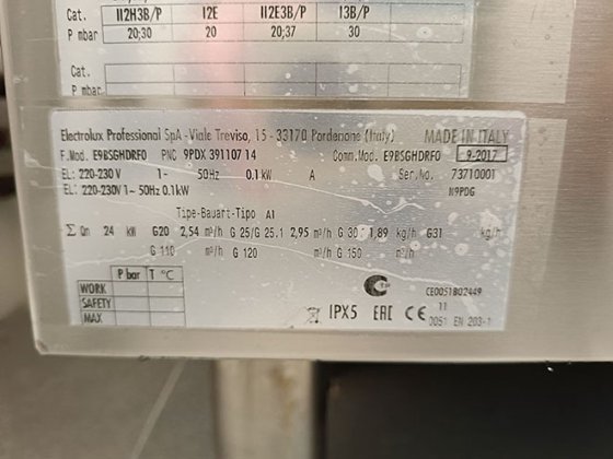 2017 ELECTROLUX E9BSGHDRF0