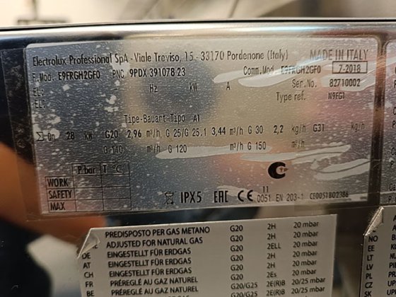 2018 ELECTROLUX E9FRGH2GF0