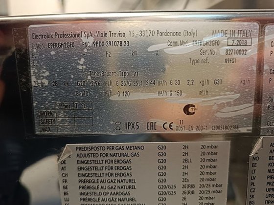 2018 ELECTROLUX E9FRGH2GF0