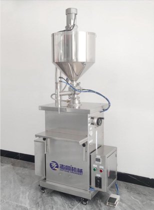 奶油凝胶 半自动加热、混合和灌装保温 手动控制灌装机