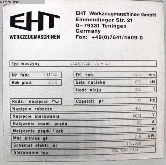 2000 EHT EASYPRESS 85-20