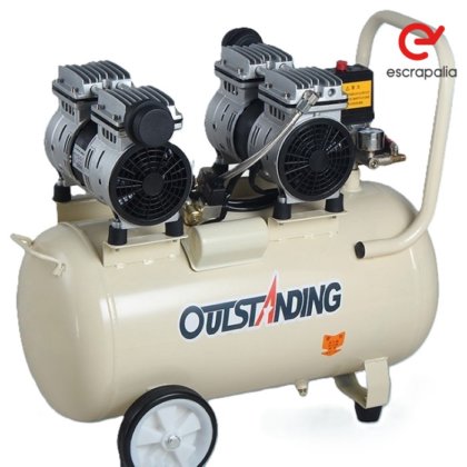 带 50 升油箱的静音无油空气压缩机（新）